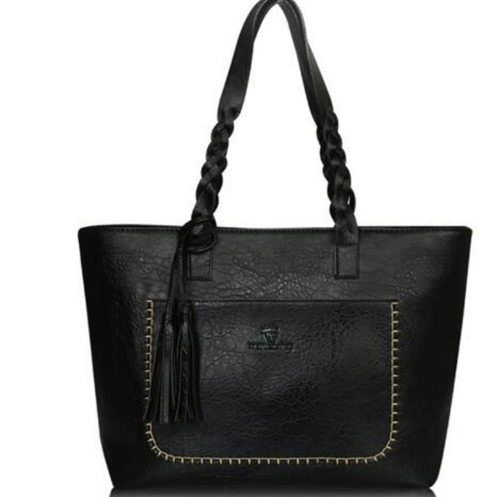 Vintage Leather Tote Hand Bag